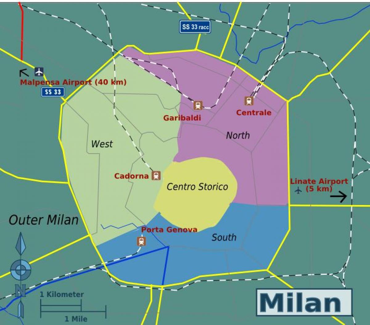 Mappa del quartiere di Milano